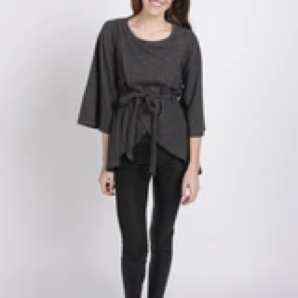 Boutique Wrap Tie Top/Tunic NWT